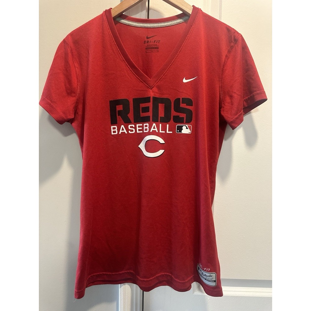 Nike‎ Cincinnati Reds Women's V Neck Tee Medium